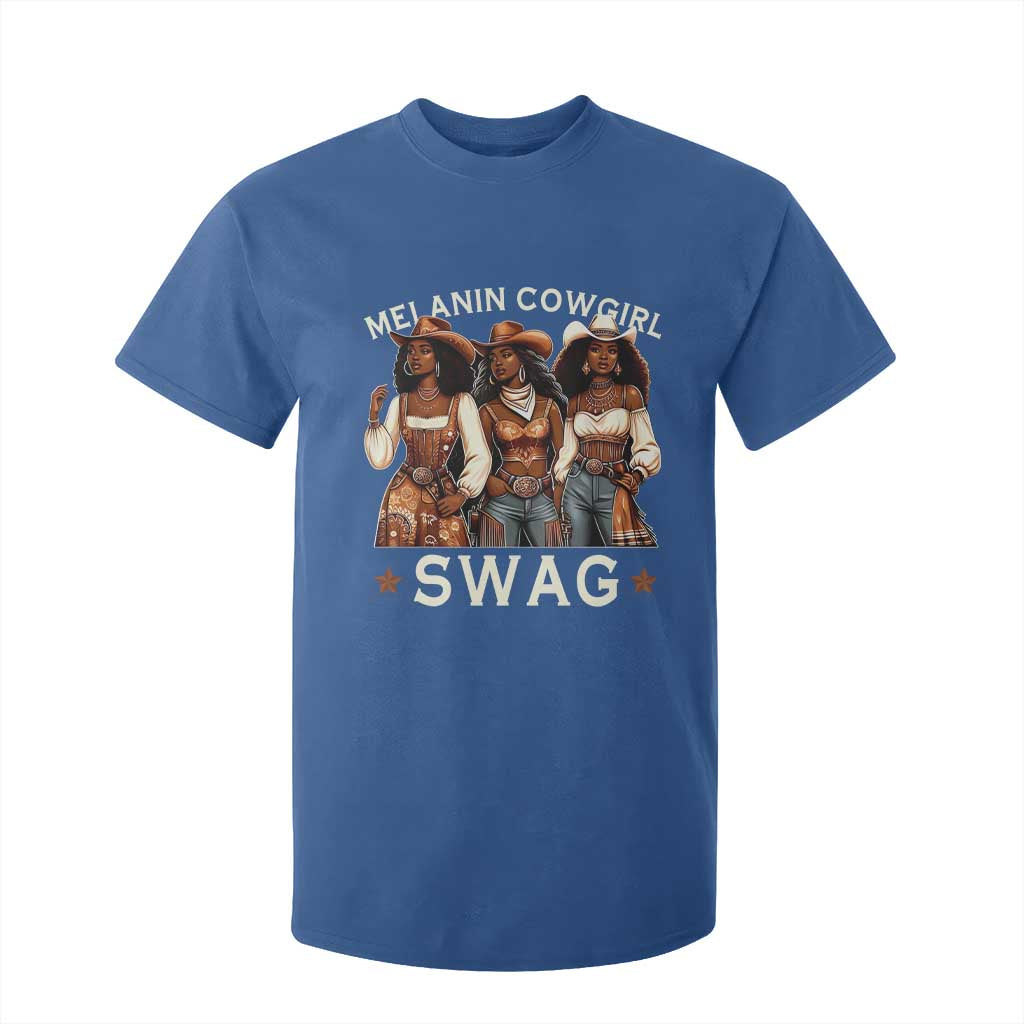 Melanin Cowgirl Swag T Shirt For Kid Cool African American Cowgirls Black History TS02 Royal Blue Print Your Wear