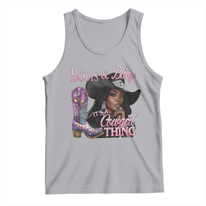 Melanin Cowgirl Tank Top Boots & Bling its a Cowgirl Thing Black Cowgirl Melanin TS02 Athletic Heather Print Your Wear