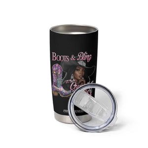 Melanin Cowgirl Tumbler Cup Boots & Bling its a Cowgirl Thing Black Cowgirl Melanin TS02 Print Your Wear