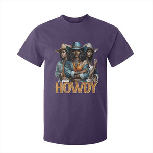 Howdy Melanin Cowgirl T Shirt For Kid Retro Western Rodeo African American Women Black History TS02 Purple Print Your Wear