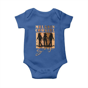 Melanin Cowgirl Swag Baby Onesie African American Cowgirls Black History Pride Retro TS02 Royal Blue Print Your Wear