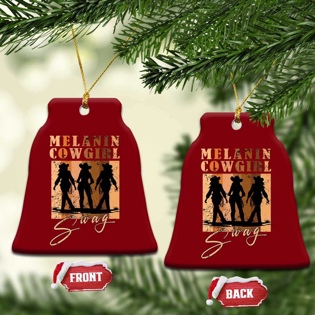 Melanin Cowgirl Swag Ceramic Ornament African American Cowgirls Black History Pride Retro TS02 Print Your Wear