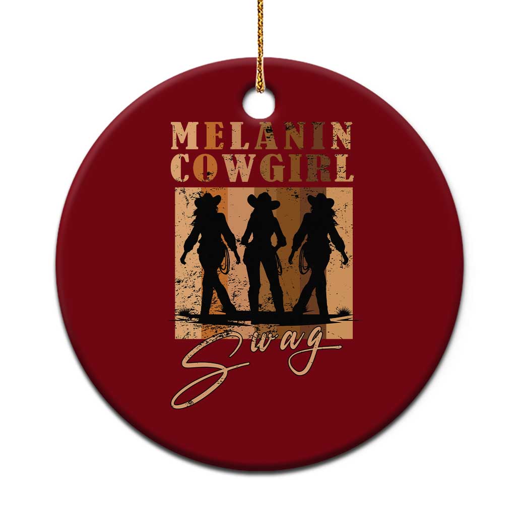 Melanin Cowgirl Swag Ceramic Ornament African American Cowgirls Black History Pride Retro TS02 1pc Red Print Your Wear