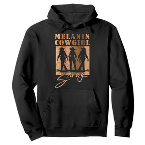Melanin Cowgirl Swag Hoodie African American Cowgirls Black History Pride Retro TS02 Black Print Your Wear