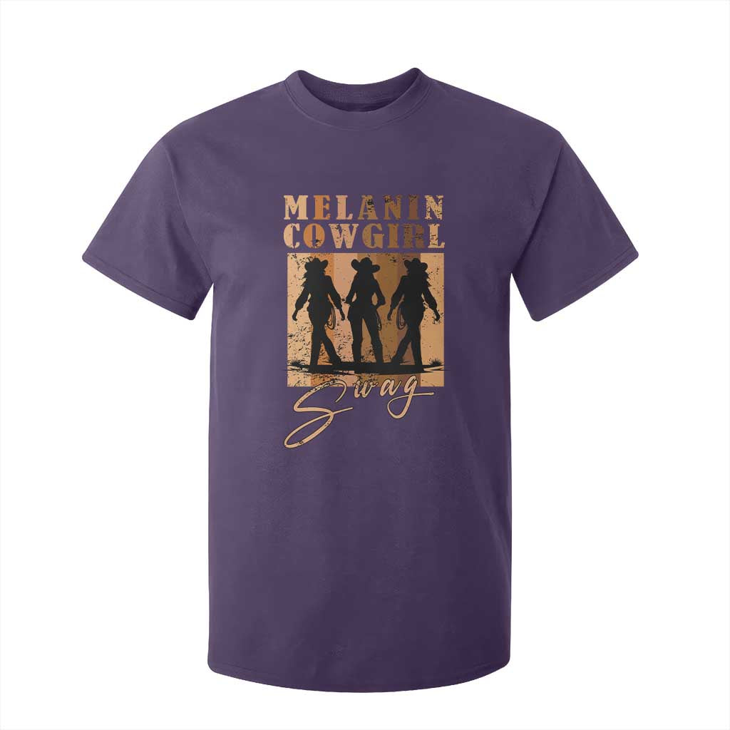 Melanin Cowgirl Swag T Shirt For Kid African American Cowgirls Black History Pride Retro TS02 Purple Print Your Wear