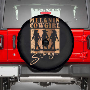 Melanin Cowgirl Swag Spare Tire Cover African American Cowgirls Black History Pride Retro TS02 Black Print Your Wear