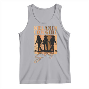 Melanin Cowgirl Swag Tank Top African American Cowgirls Black History Pride Retro TS02 Athletic Heather Print Your Wear