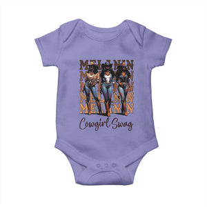 Melanin Cowgirl Swag Baby Onesie African American Cowgirls Black History Pride TS02 Violet Print Your Wear