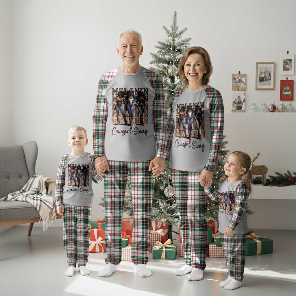 Melanin Cowgirl Swag Plaid Pajama Set African American Cowgirls Black History Pride TS02 Christmas Plaid Print Your Wear