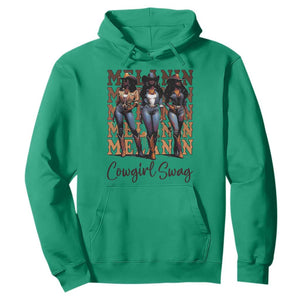 Melanin Cowgirl Swag Hoodie African American Cowgirls Black History Pride TS02 Irish Green Print Your Wear