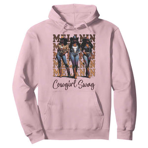 Melanin Cowgirl Swag Hoodie African American Cowgirls Black History Pride TS02 Light Pink Print Your Wear