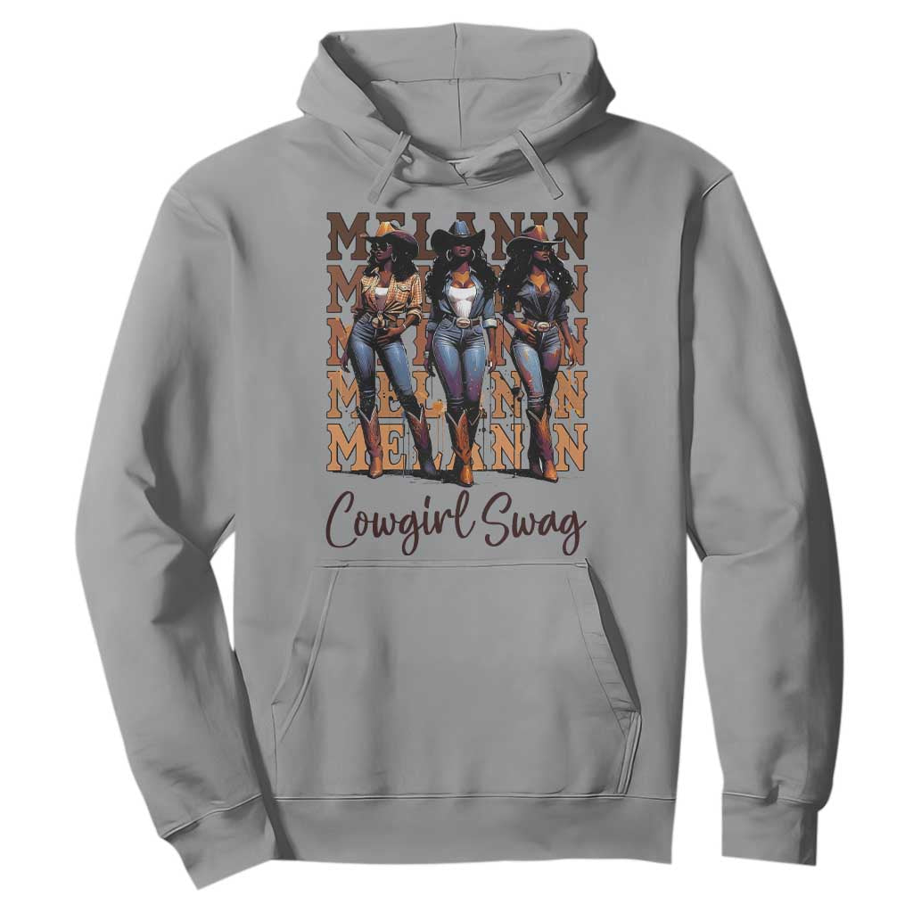 Melanin Cowgirl Swag Hoodie African American Cowgirls Black History Pride TS02 Sport Gray Print Your Wear