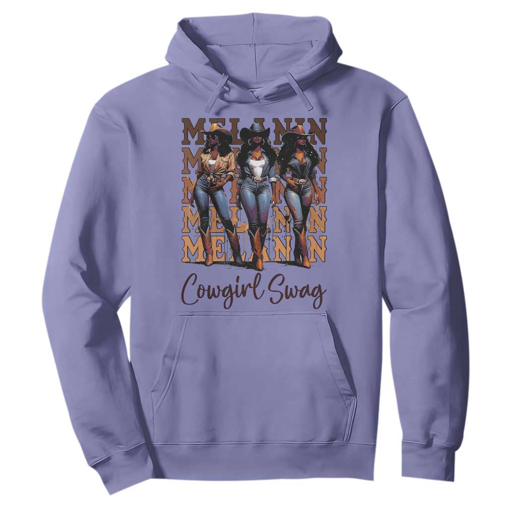 Melanin Cowgirl Swag Hoodie African American Cowgirls Black History Pride TS02 Violet Print Your Wear