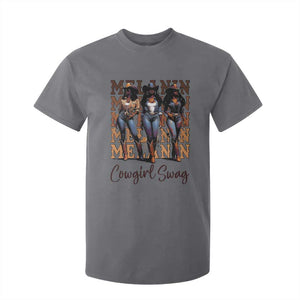 Melanin Cowgirl Swag T Shirt For Kid African American Cowgirls Black History Pride TS02 Charcoal Print Your Wear