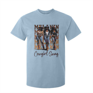 Melanin Cowgirl Swag T Shirt For Kid African American Cowgirls Black History Pride TS02 Light Blue Print Your Wear