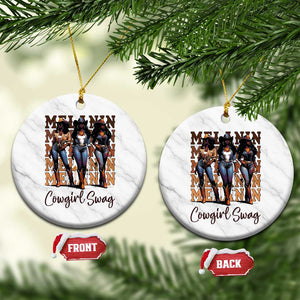 Melanin Cowgirl Swag Ceramic Ornament African American Cowgirls Black History Pride TS02 1pc White Marble Print Your Wear
