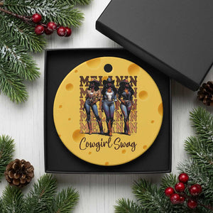 Melanin Cowgirl Swag Ceramic Ornament African American Cowgirls Black History Pride TS02 1pc Yellow Cheese Print Your Wear