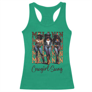 Melanin Cowgirl Swag Racerback Tank Top African American Cowgirls Black History Pride TS02 Irish Green Print Your Wear