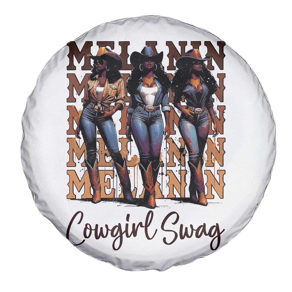 Melanin Cowgirl Swag Spare Tire Cover African American Cowgirls Black History Pride TS02 Print Your Wear