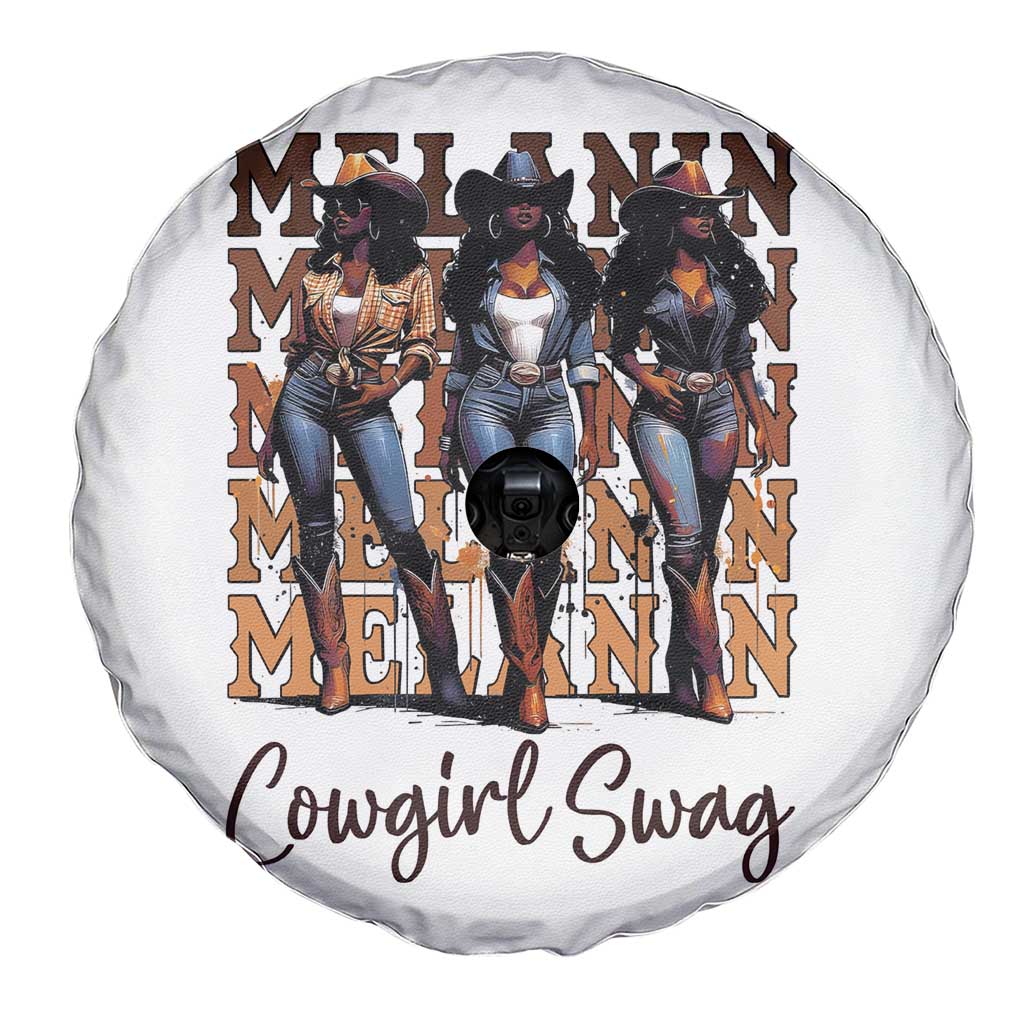 Melanin Cowgirl Swag Spare Tire Cover African American Cowgirls Black History Pride TS02 Print Your Wear