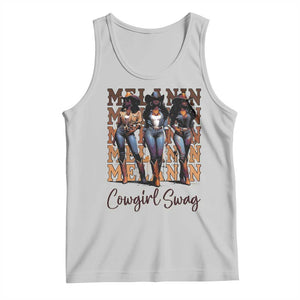 Melanin Cowgirl Swag Tank Top African American Cowgirls Black History Pride TS02 Ash Print Your Wear