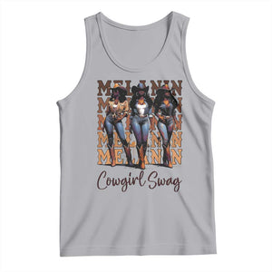 Melanin Cowgirl Swag Tank Top African American Cowgirls Black History Pride TS02 Athletic Heather Print Your Wear