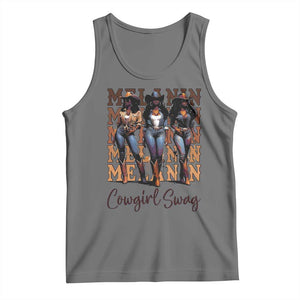 Melanin Cowgirl Swag Tank Top African American Cowgirls Black History Pride TS02 Black Heather Print Your Wear