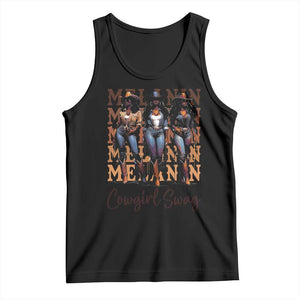 Melanin Cowgirl Swag Tank Top African American Cowgirls Black History Pride TS02 Black Print Your Wear