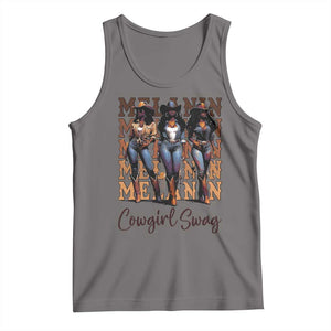 Melanin Cowgirl Swag Tank Top African American Cowgirls Black History Pride TS02 Deep Heather Print Your Wear