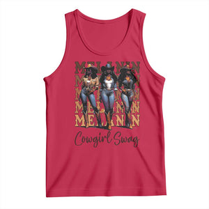 Melanin Cowgirl Swag Tank Top African American Cowgirls Black History Pride TS02 Red Print Your Wear