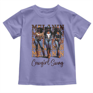 Melanin Cowgirl Swag Toddler T Shirt African American Cowgirls Black History Pride TS02 Violet Print Your Wear