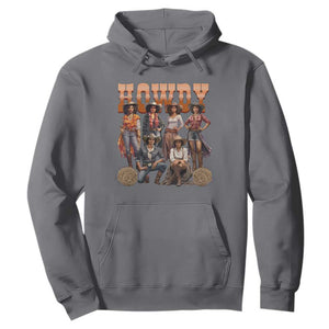 Howdy Melanin Cowgirl Hoodie Black History Western Rodeo Texas TS02 Charcoal Print Your Wear