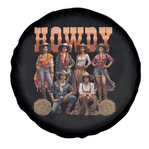 Howdy Melanin Cowgirl Spare Tire Cover Black History Western Rodeo Texas TS02 Print Your Wear