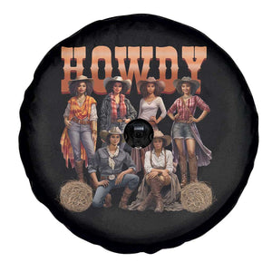 Howdy Melanin Cowgirl Spare Tire Cover Black History Western Rodeo Texas TS02 Print Your Wear