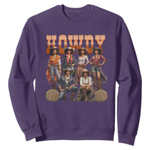 Howdy Melanin Cowgirl Sweatshirt Black History Western Rodeo Texas TS02 Purple Print Your Wear