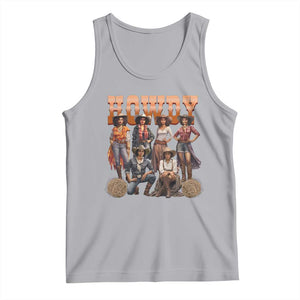 Howdy Melanin Cowgirl Tank Top Black History Western Rodeo Texas TS02 Athletic Heather Print Your Wear