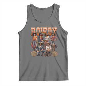 Howdy Melanin Cowgirl Tank Top Black History Western Rodeo Texas TS02 Black Heather Print Your Wear