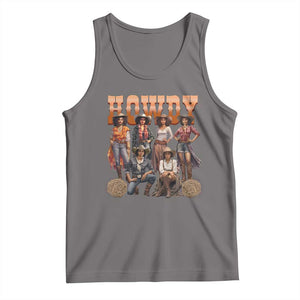 Howdy Melanin Cowgirl Tank Top Black History Western Rodeo Texas TS02 Deep Heather Print Your Wear
