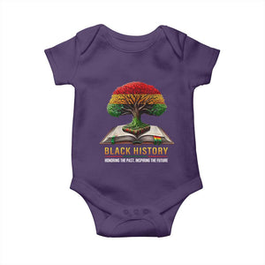 Black History Teacher Baby Onesie Honoring The Past Inspiring The Future Tree of Life TS02 Purple Print Your Wear