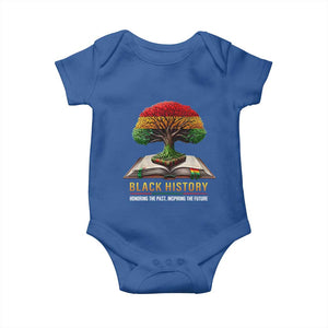 Black History Teacher Baby Onesie Honoring The Past Inspiring The Future Tree of Life TS02 Royal Blue Print Your Wear