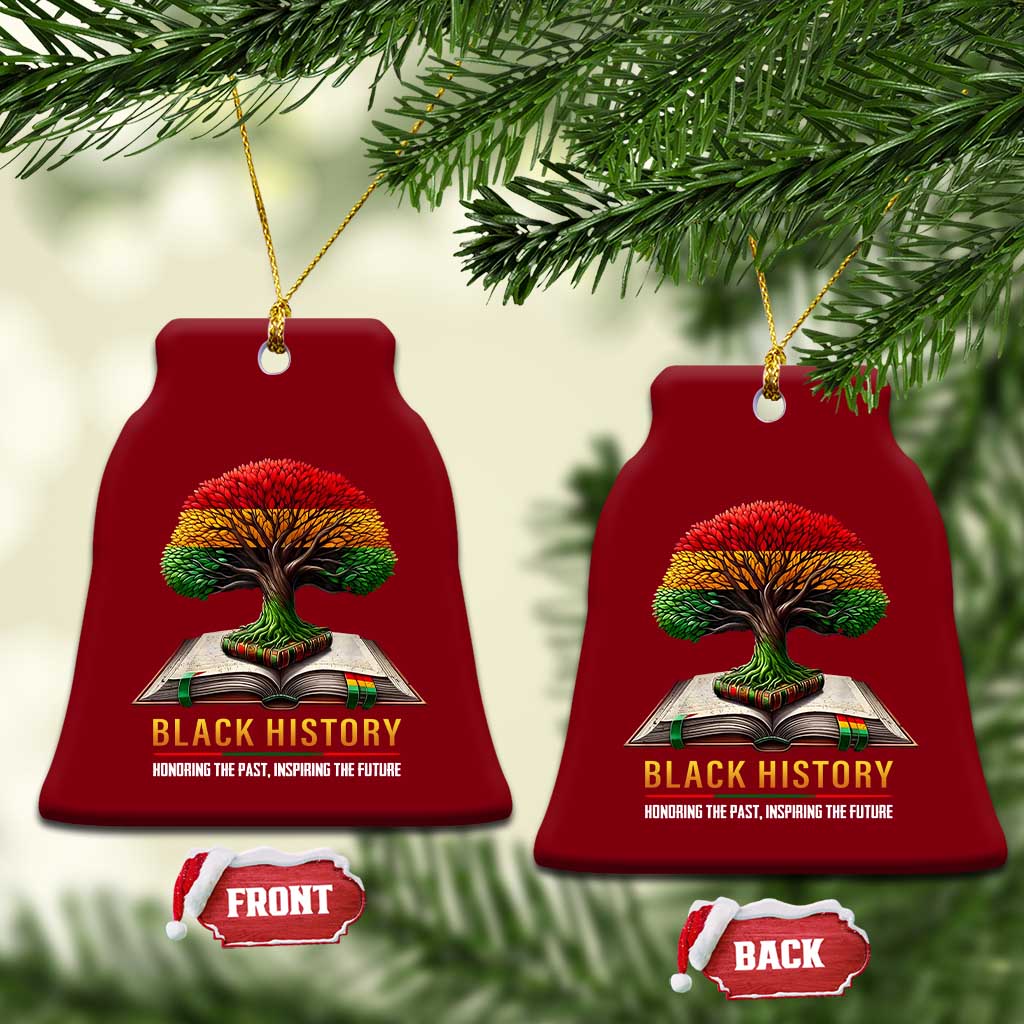 Black History Teacher Ceramic Ornament Honoring The Past Inspiring The Future Tree of Life TS02 Print Your Wear