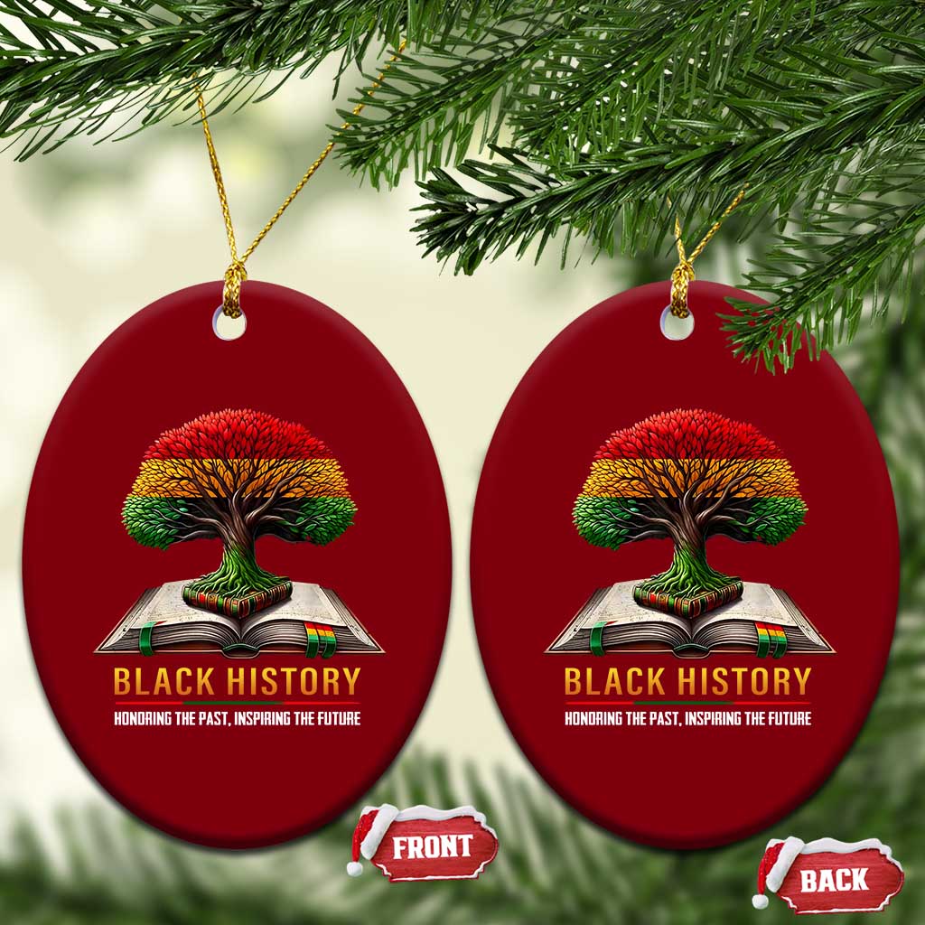 Black History Teacher Ceramic Ornament Honoring The Past Inspiring The Future Tree of Life TS02 Print Your Wear