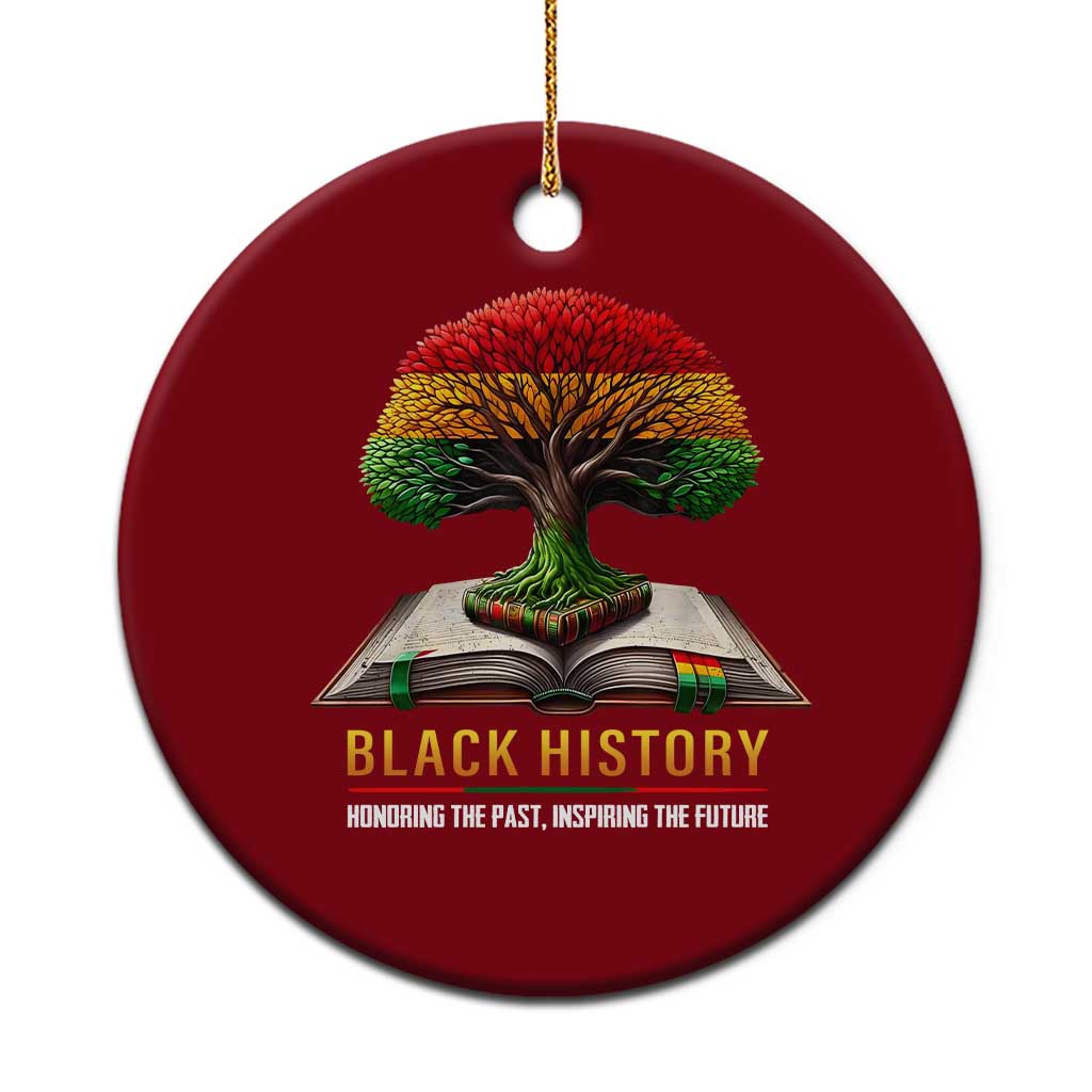 Black History Teacher Ceramic Ornament Honoring The Past Inspiring The Future Tree of Life TS02 1pc Red Print Your Wear