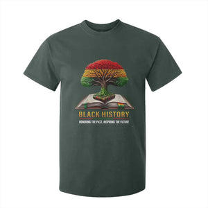 Black History Teacher T Shirt For Kid Honoring The Past Inspiring The Future Tree of Life TS02 Dark Forest Green Print Your Wear