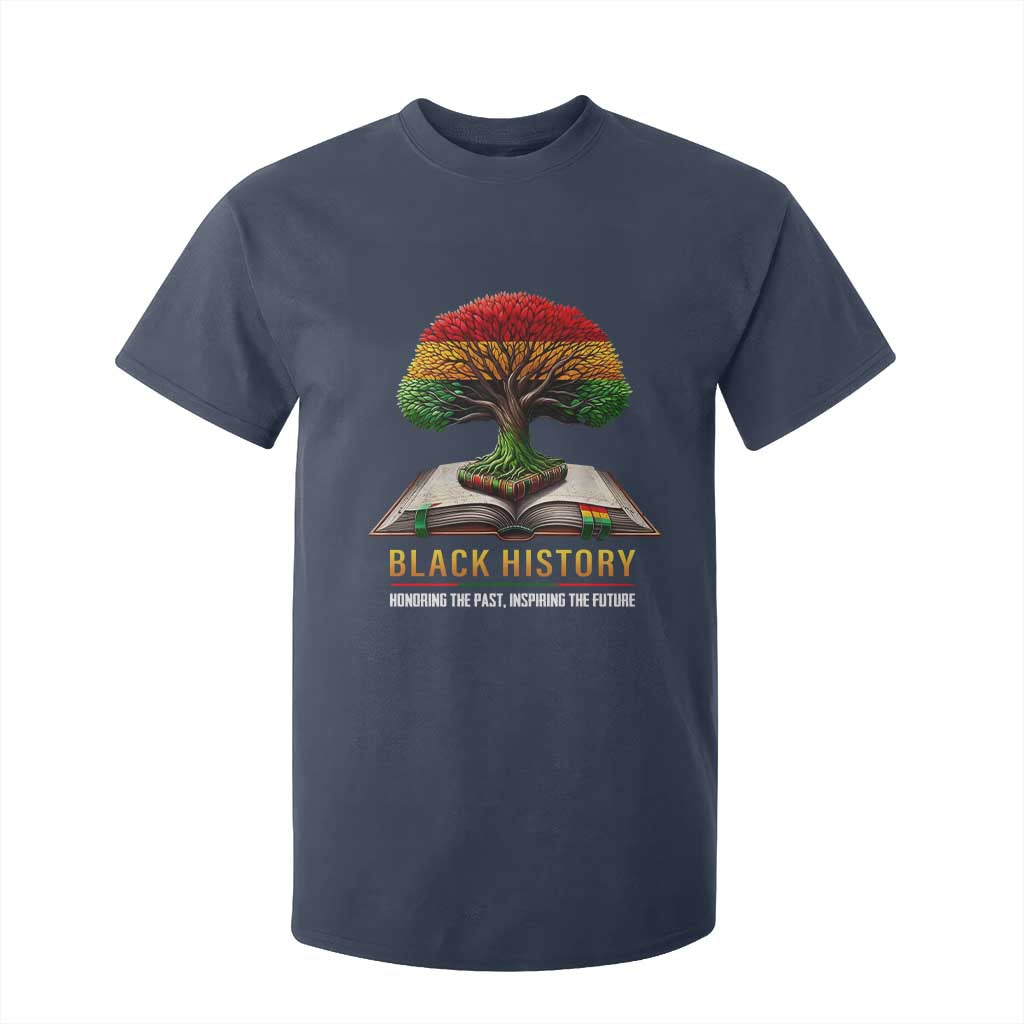 Black History Teacher T Shirt For Kid Honoring The Past Inspiring The Future Tree of Life TS02 Navy Print Your Wear