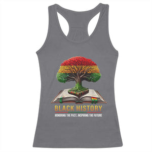 Black History Teacher Racerback Tank Top Honoring The Past Inspiring The Future Tree of Life TS02 Charcoal Print Your Wear