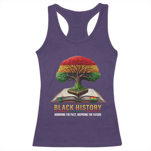 Black History Teacher Racerback Tank Top Honoring The Past Inspiring The Future Tree of Life TS02 Purple Print Your Wear