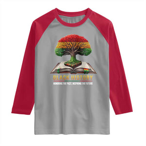 Black History Teacher Raglan Shirt Proud Black Culture Tree of Life TS02 Sport Gray Red Print Your Wear