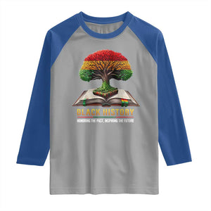 Black History Teacher Raglan Shirt Proud Black Culture Tree of Life TS02 Sport Gray Royal Print Your Wear