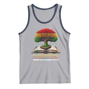 Black History Teacher Tank Top Proud Black Culture Tree of Life TS02 Athletic Heather Navy Print Your Wear